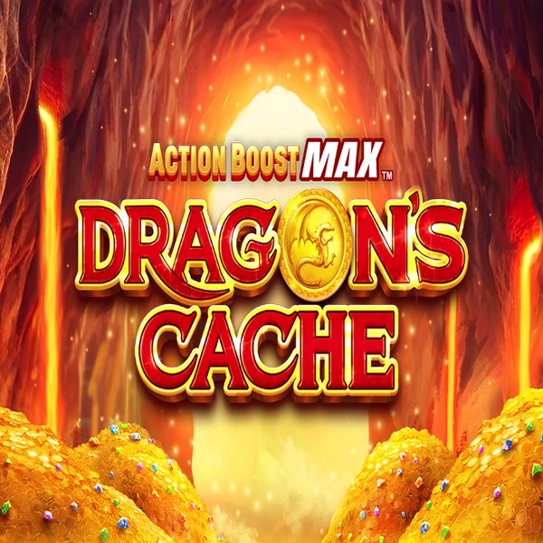 Action Boost Max Dragon's Cache slot icon by SpinPlay Games, available at Rodeo Casino