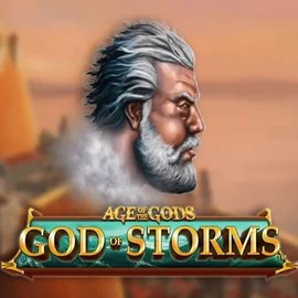 Age Of The Gods: God of Storms logo – Slots by Playtech at Rodeo Casino