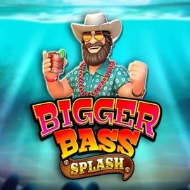 Bigger Bass Splash online game logo by Pragmatic Play on rodeo-slots.com
