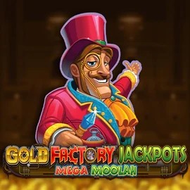 Play the Gold Factory Jackpots Mega Moolah slot by Aurum Signature Studios on Rodeo Casino