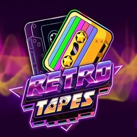 Retro Tapes online game logo by Push Gaming on rodeo-slots.com