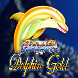Dolphin Gold with Stellar Jackpots casino game by Lightning Box Game – featured logo at Rodeo Casino