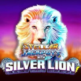 Stellar Jackpots with Silver Lion slot icon by Lightning Box Game, available at Rodeo Casino