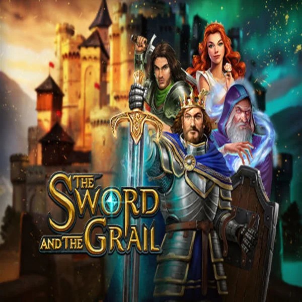The Sword and the Grail online game logo by Play'n GO on rodeo-slots.com