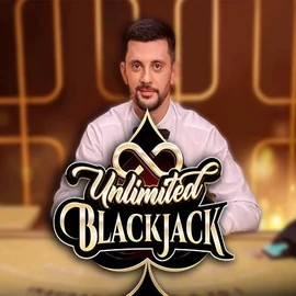 Unlimited Blackjack logo by Ezugi at Rodeo Casino